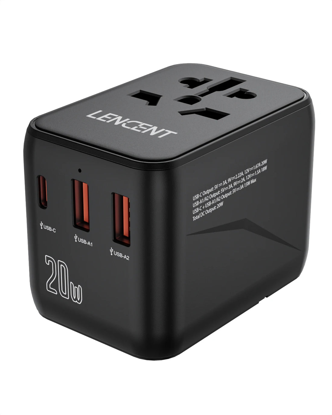 LENCENT PD20W Universal Travel Adapter