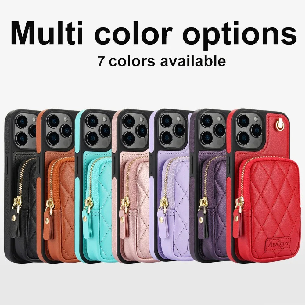 Versatile Crossbody Wallet Phone Case for iPhone 16 Series