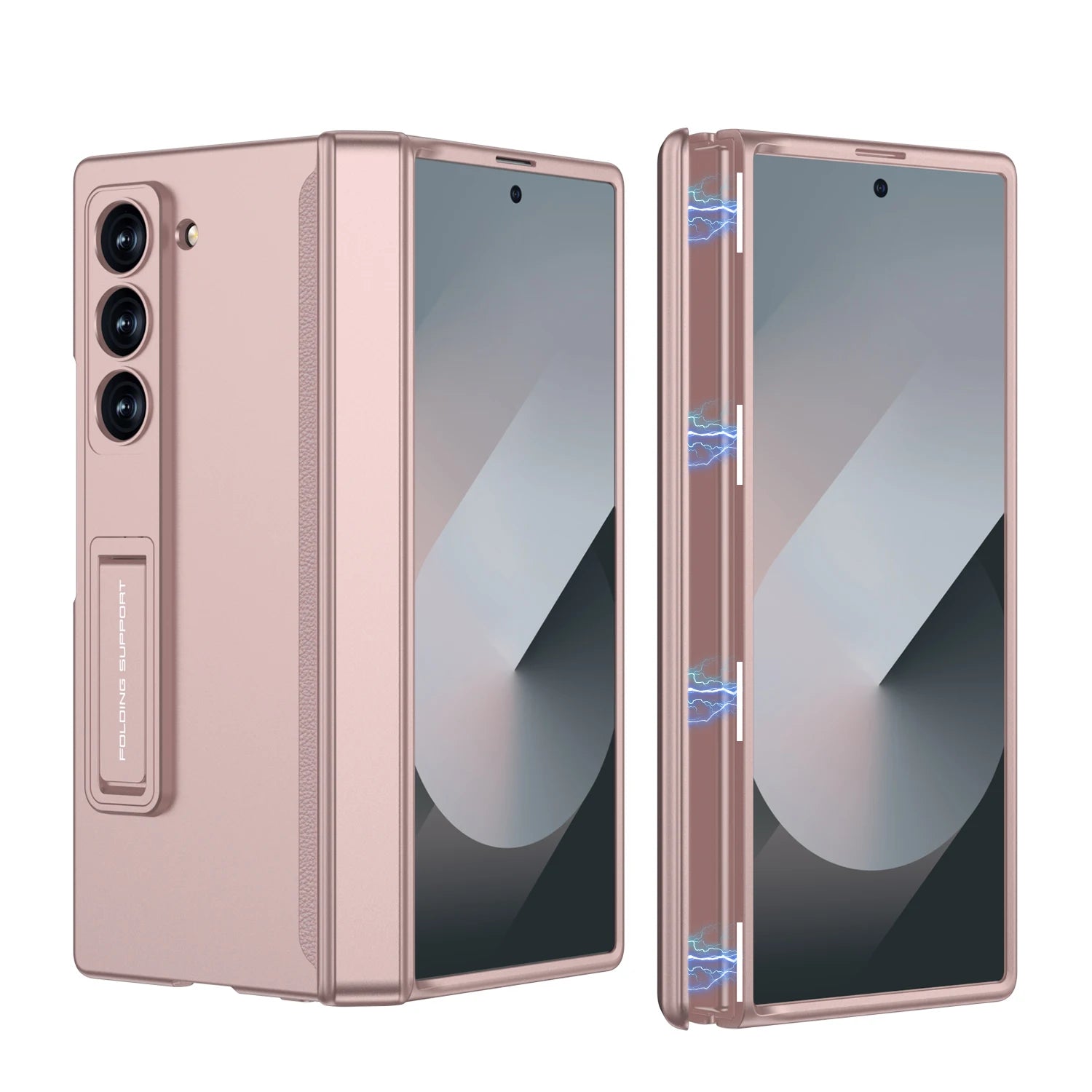 Samsung Galaxy Z Fold 6 Shockproof Magnetic Case with Hinge Stand