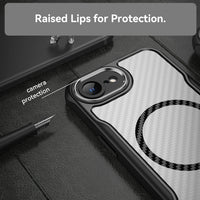 Shockproof Magnetic Carbon Fiber Pattern Case for iPhone 16e