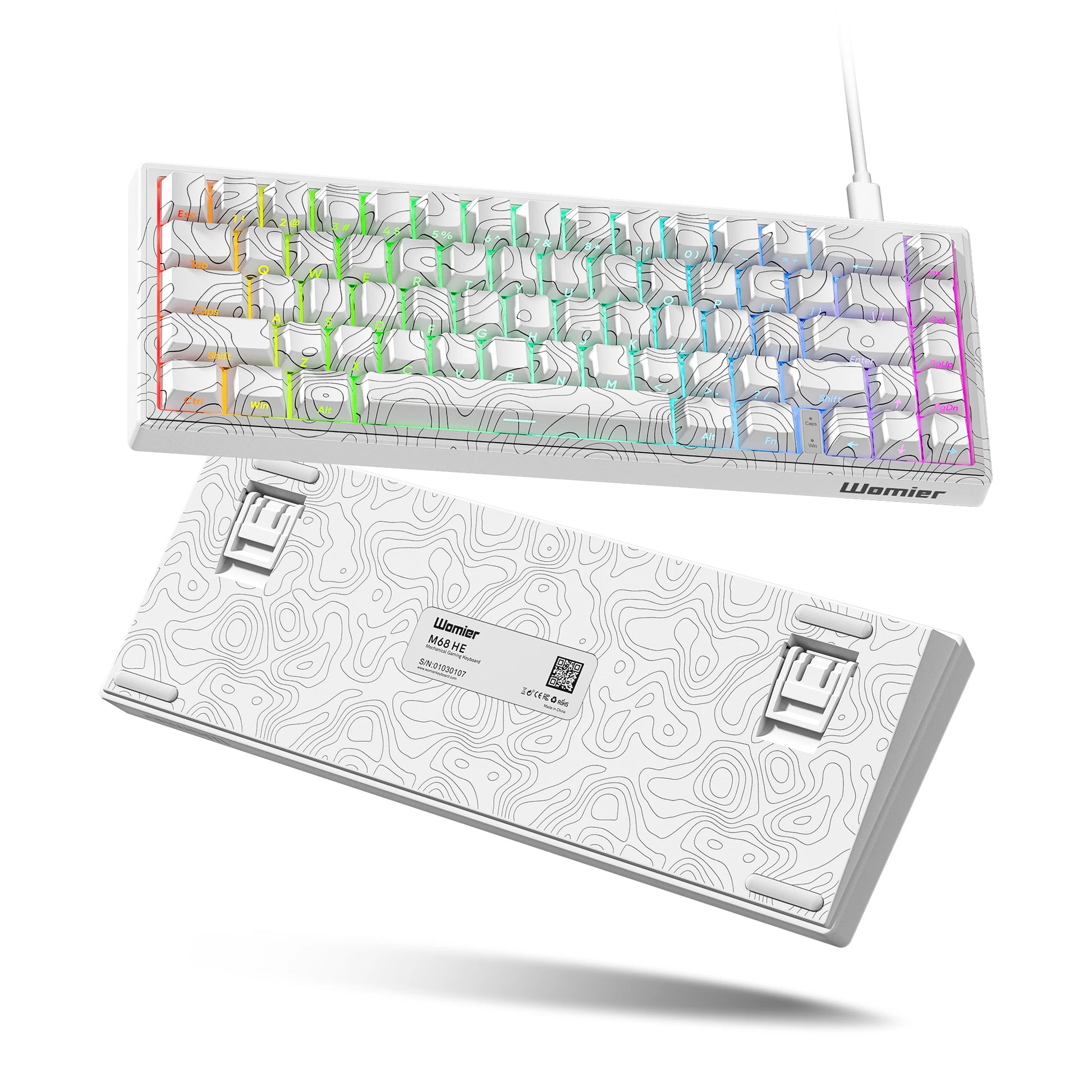 Womier 67 Keys Hall Effect Snow and Ice Rapid Trigger RGB Mechanical Keyboard