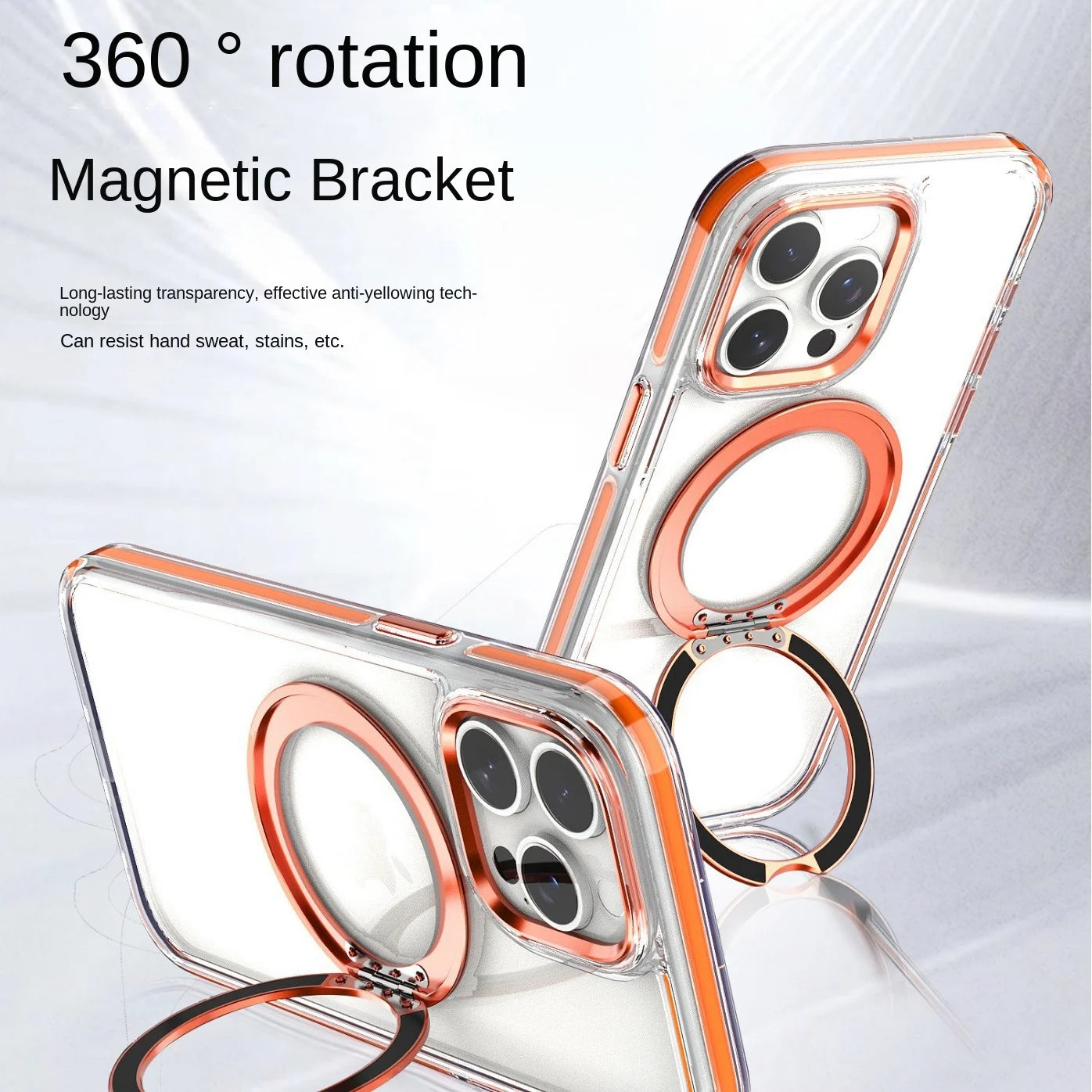 Magnetic Ring Holder Wireless Charging Shockproof Case for iPhone 15 Series