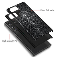 100% Genuine Stingray Leather Phone Case for Samsung Galaxy S24 Series