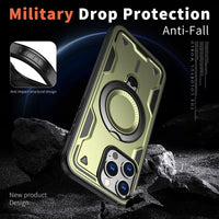 Military Grade Drop-Proof Case with 360° Adjustable Ring Stand for iPhone 15 Series