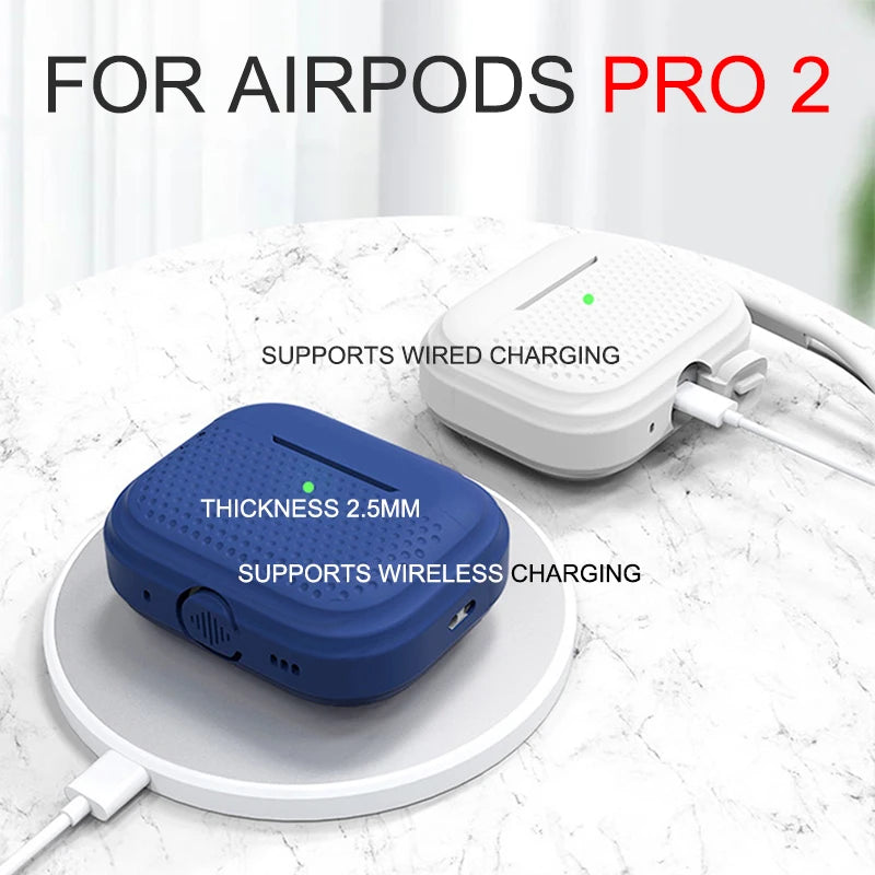 TPU Silicone Case Protective Case with Anti-loss Rope for AirPods Pro