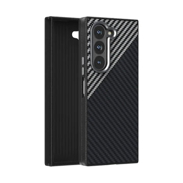 Samsung Galaxy Z Fold 6 Carbon Fiber Leather Magnetic Case