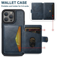 Detachable Leather Magnetic Phone Case with Card Holder for iPhone 15 Series – Versatile Protection & Style