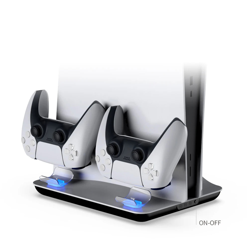 Vertical Stand with Controller Charging Dock Station for PlayStation 5