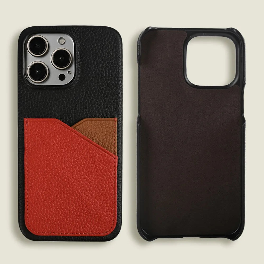 Genuine Leather Case with Card Slots iPhone 15 Series