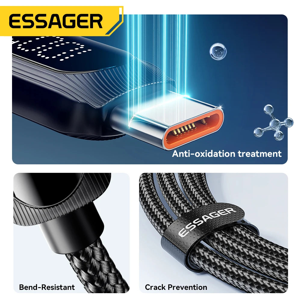 Essager 100W 7A USB Type-C Cable – Fast Charging, Durable Performance