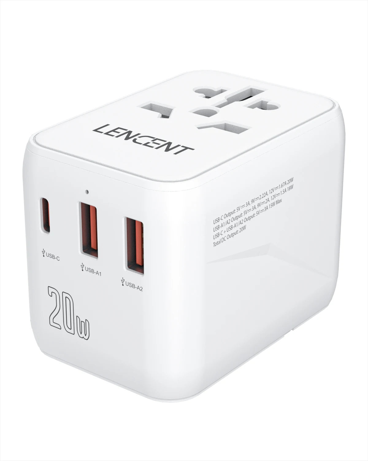 LENCENT PD20W Universal Travel Adapter