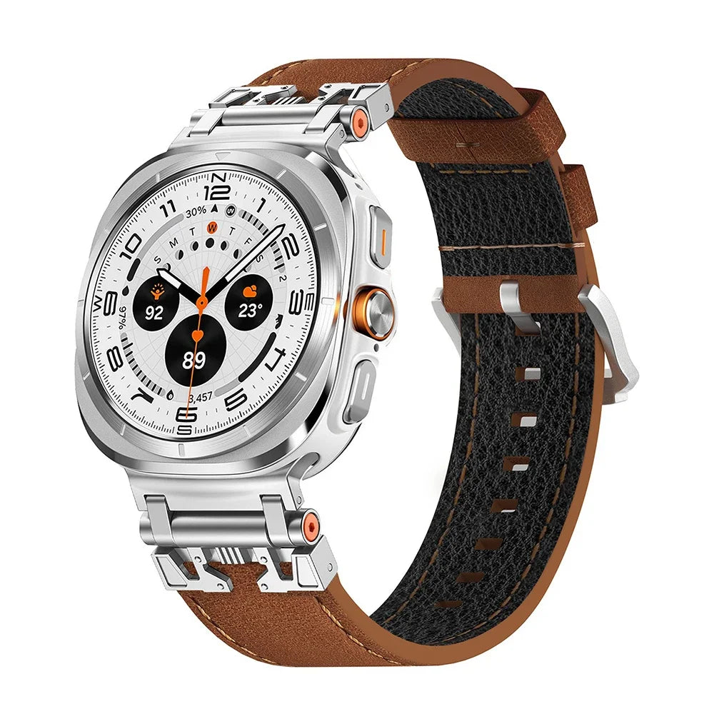 Premium No Gap Leather Band for Samsung Galaxy Watch Ultra