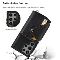 Crossbody Leather Wallet Case for Samsung Galaxy S23 Series
