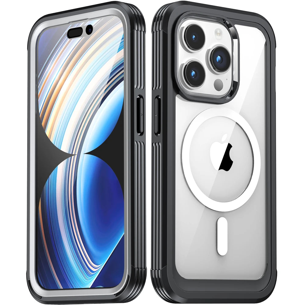 360° Full Protective Dual Layer Case with MagSafe Wireless Charging for iPhone 15 Series