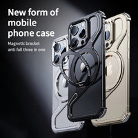 Z-Shape Magnetic Metal Snap-On Case for iPhone 15 Series - Premium Protection