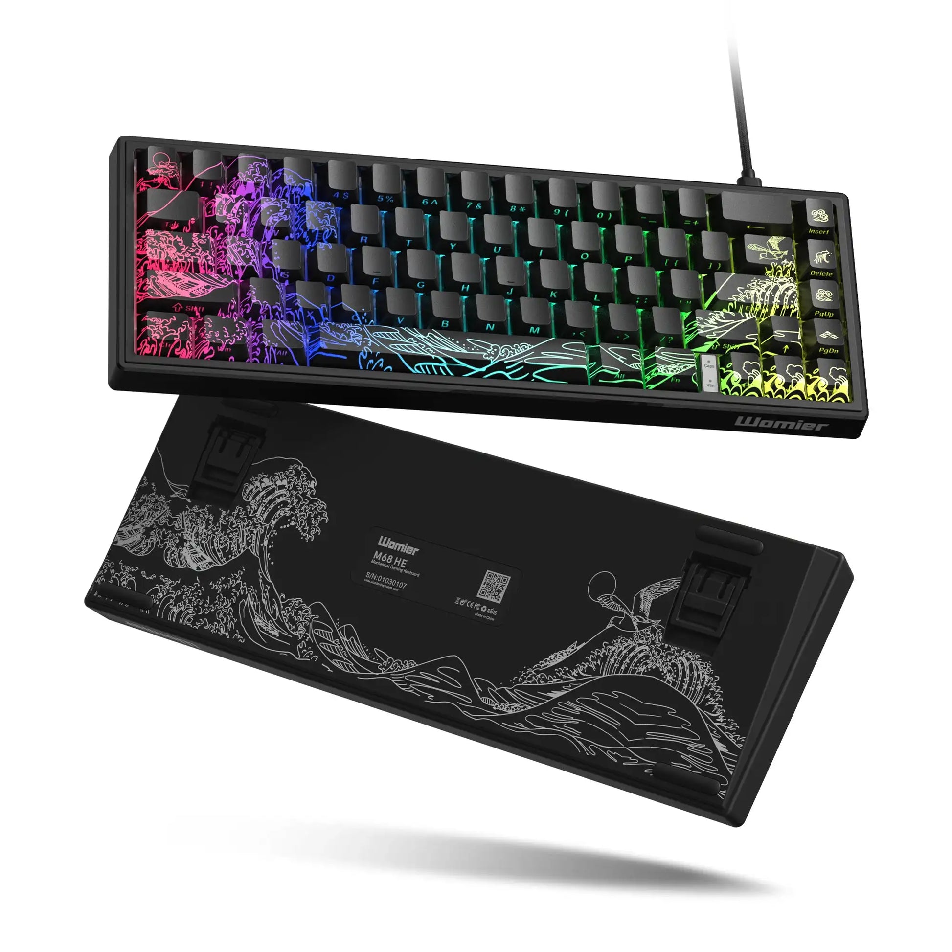 Womier 67 Keys Hall Effect Snow and Ice Rapid Trigger RGB Mechanical Keyboard