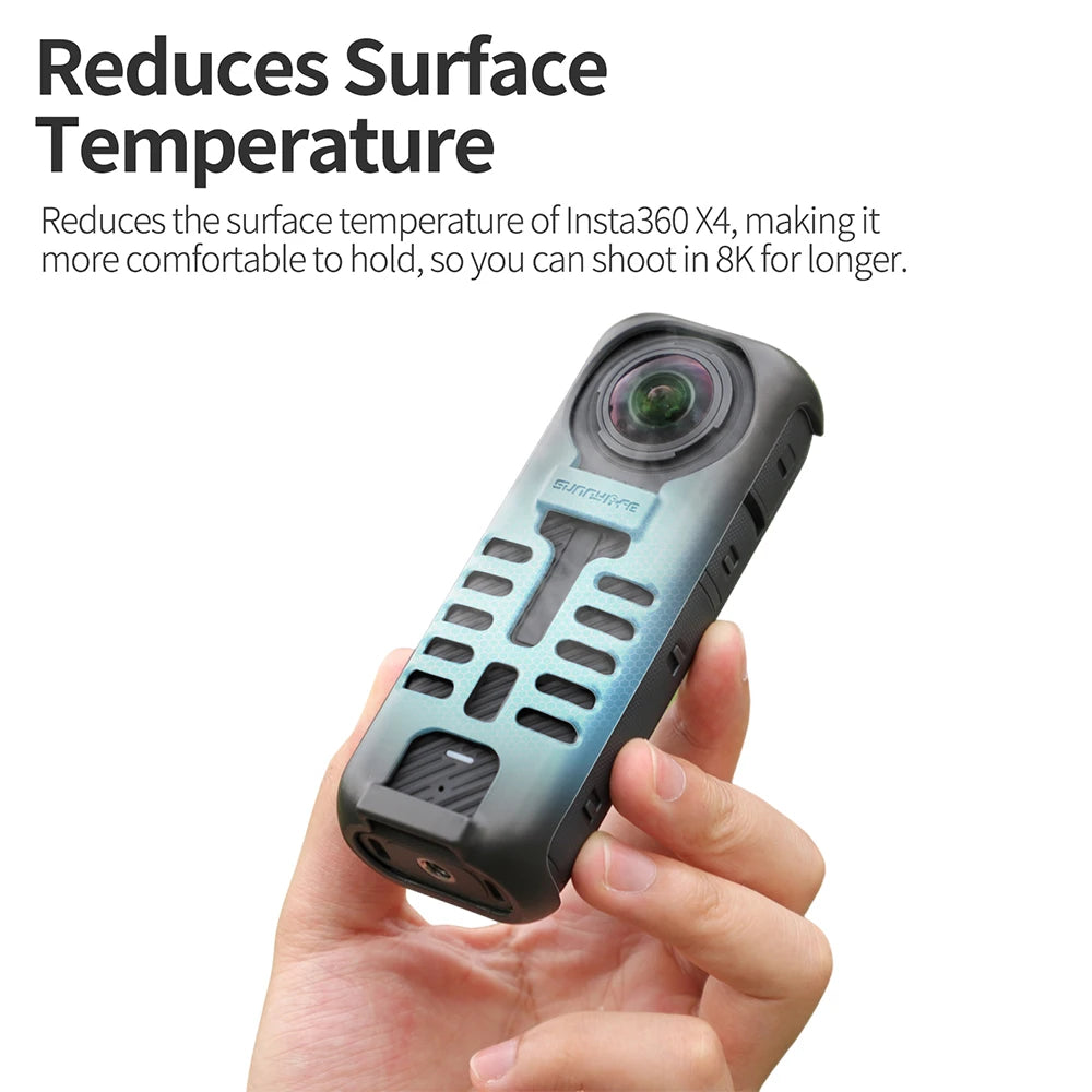 Graphene Cooling Protective Cover with Lanyard for Insta360 X4