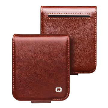 Retro Elegant Genuine Cowhide Leather Flip Case for Samsung Galaxy Z Flip 6