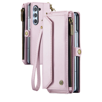 Crossbody Leather Wallet Case with Zipper for Samsung Galaxy Z Fold 6