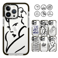 Creative Art Personality Line Face Soft TPU Shockproof Case for iPhone 15 Series