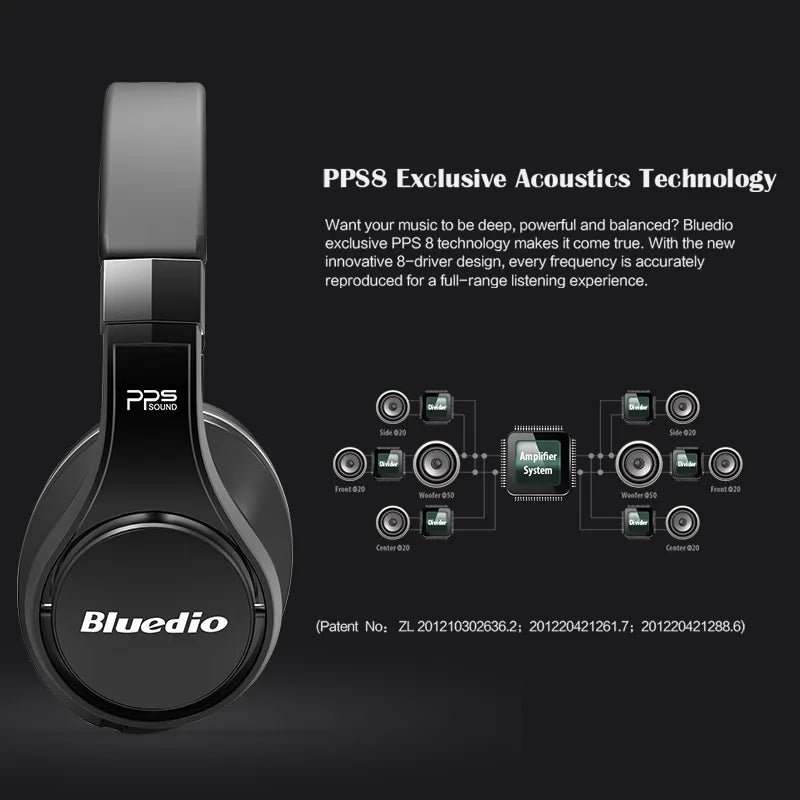 Bluedio U UFO Bluetooth Headphones with PPS8 3D Surround Sound