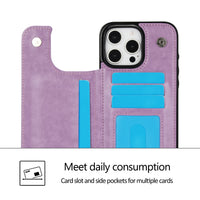 Leather Wallet Case with Card Holder & Kickstand for iPhone 15 Series – Stylish Protection & Functionality