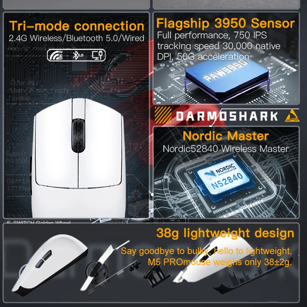 Darmoshark M5PRO Wireless Gaming Mouse