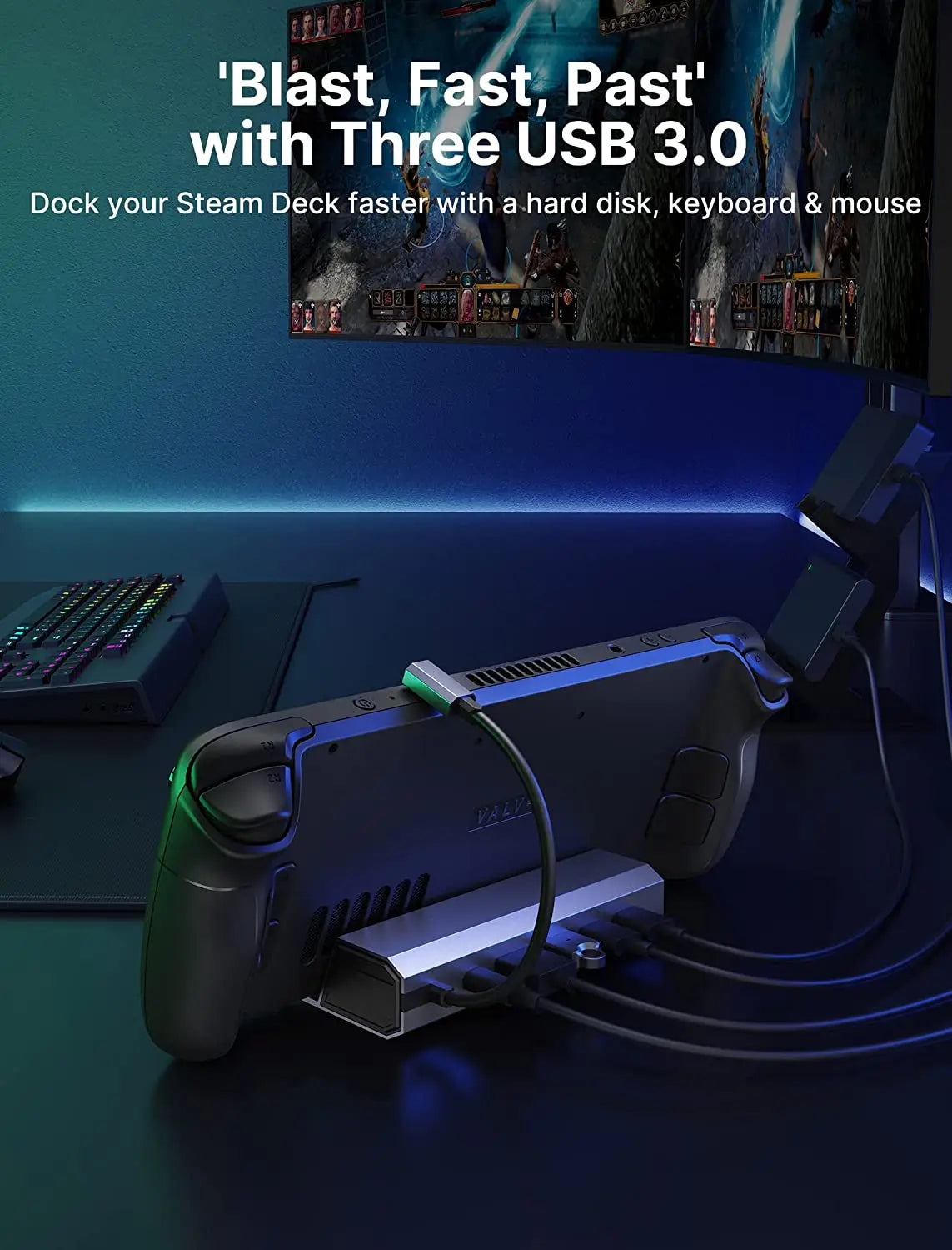 6-in-1 Docking Station for Steam Deck OLED