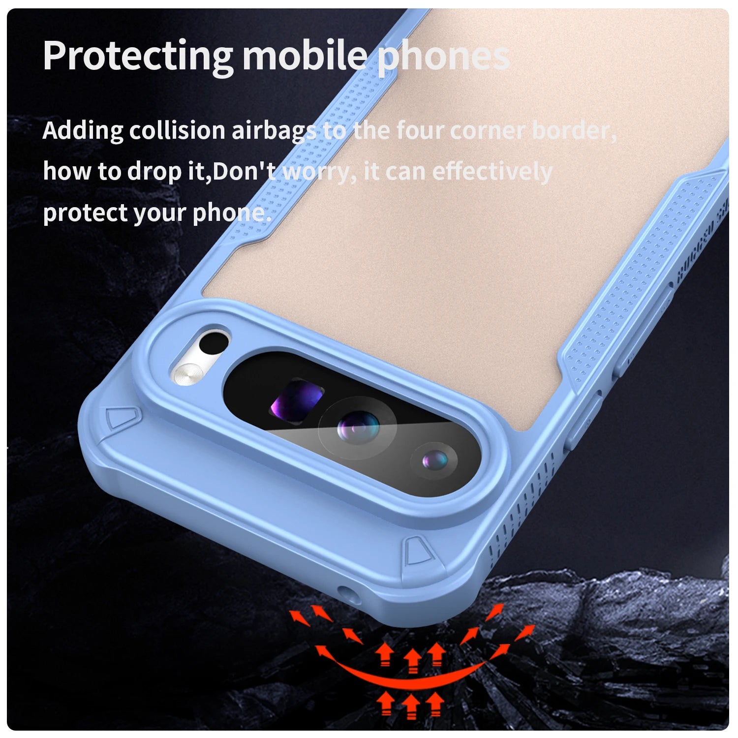 Semi-Transparent Frosted TPU Case for Google Pixel 9 Series