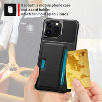 Armor Phone Case with Card Slot Holder for iPhone 15 Series