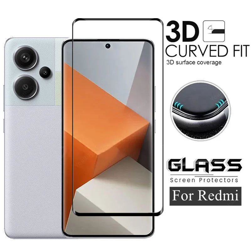 Full Cover Tempered Glass Screen Protector for Redmi Note 13 Pro Plus