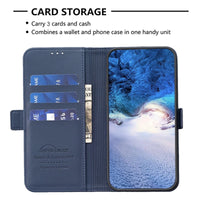 Business Leather Wallet Case with Magnetic Buckle Flip for VIVO Y78