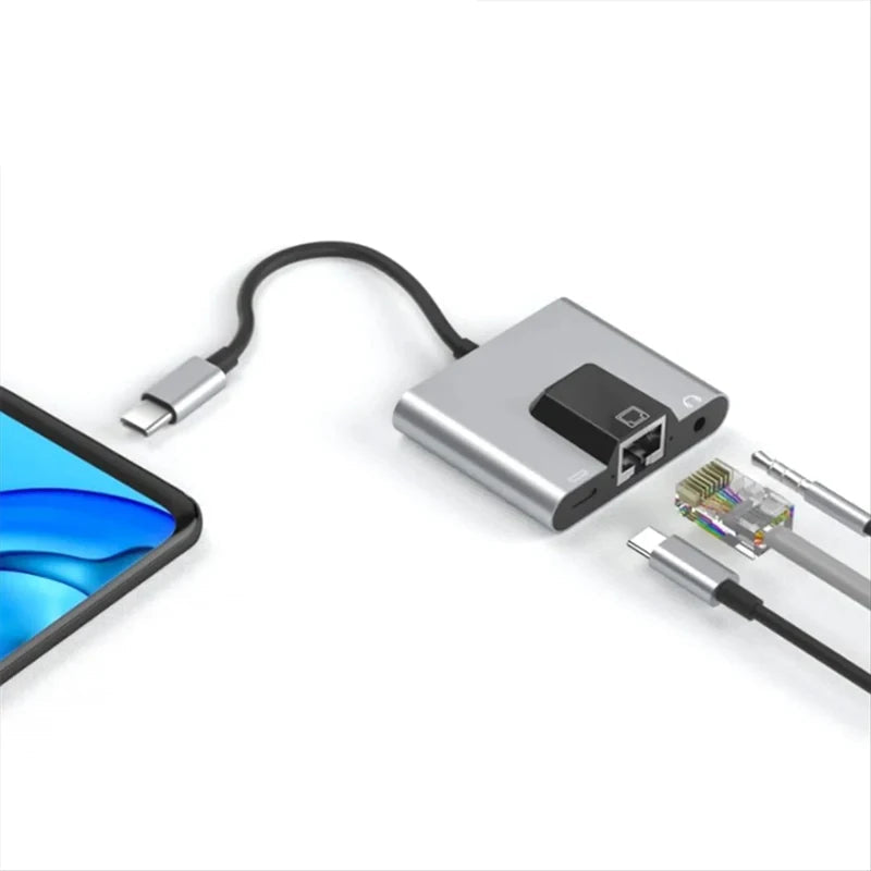 USB Type C to Ethernet LAN Network Adapter