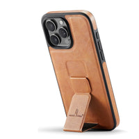 Luxury Leather Case with Invisible Wristband for iPhone 15 Series