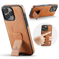 Luxury Leather Case with Invisible Wristband for iPhone 15 Series