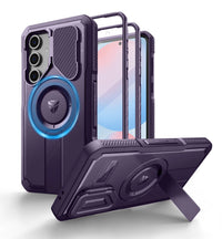 Samsung Galaxy S24 FE Rugged Shockproof Case with Camera Cover & Built-in Screen Protector