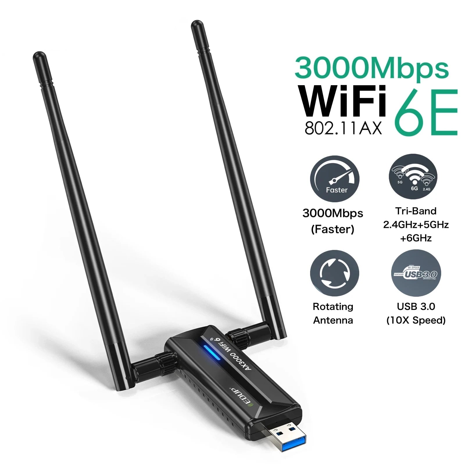 EDUP WiFi 6E Wireless Network Card with Ultra-Fast Speed