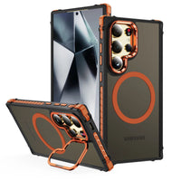 Armor Shockproof Magnetic Case with Metal Lens Bracket for Samsung Galaxy S24 Series