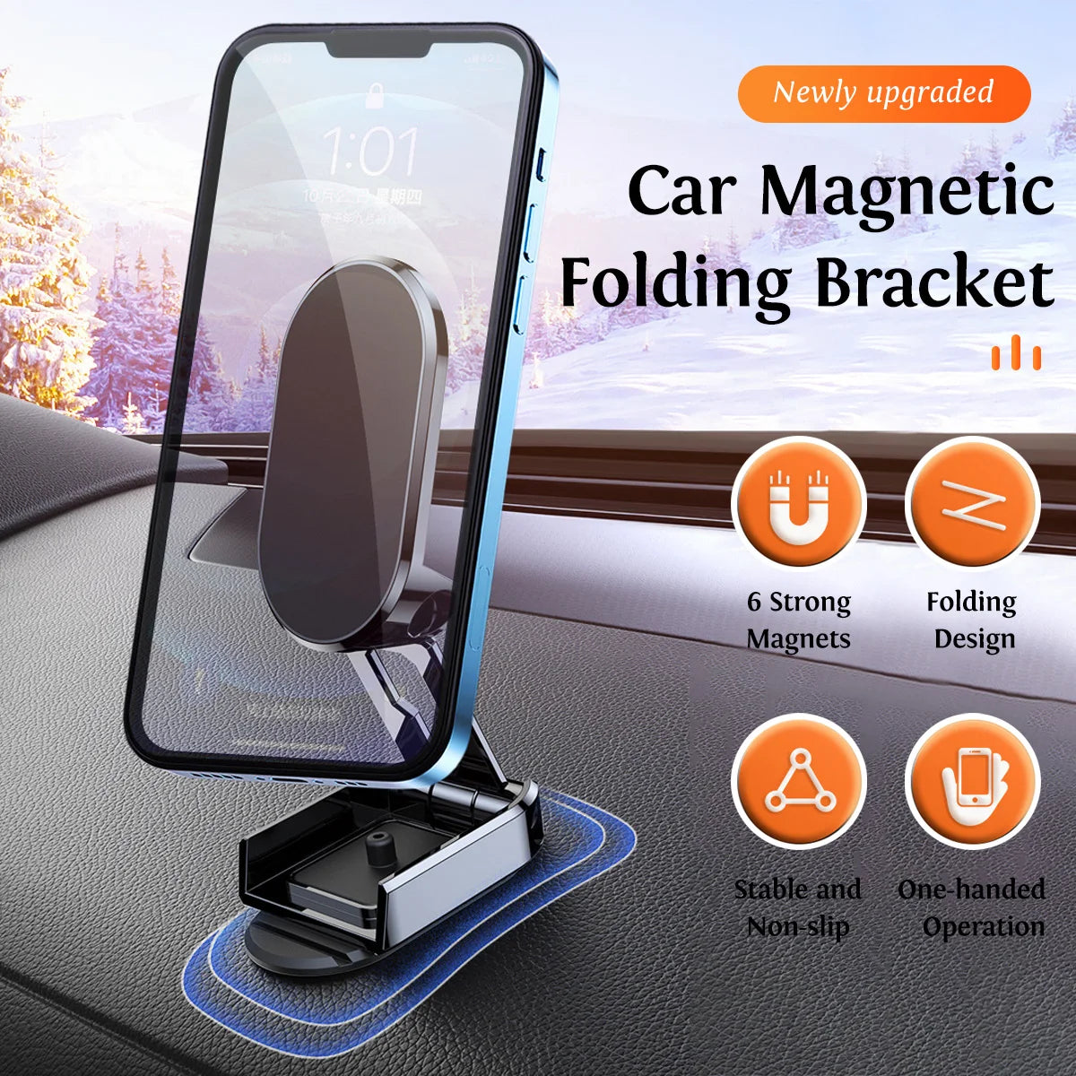 360° Rotating Magnetic Car Phone Holder