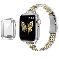 Slim Elegant Metal Strap and Protective Case for Apple Watch