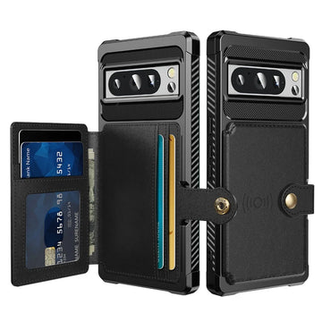 Wallet Case with Card Holder Slot and Magnetic Car Mount for Google Pixel 8 Series