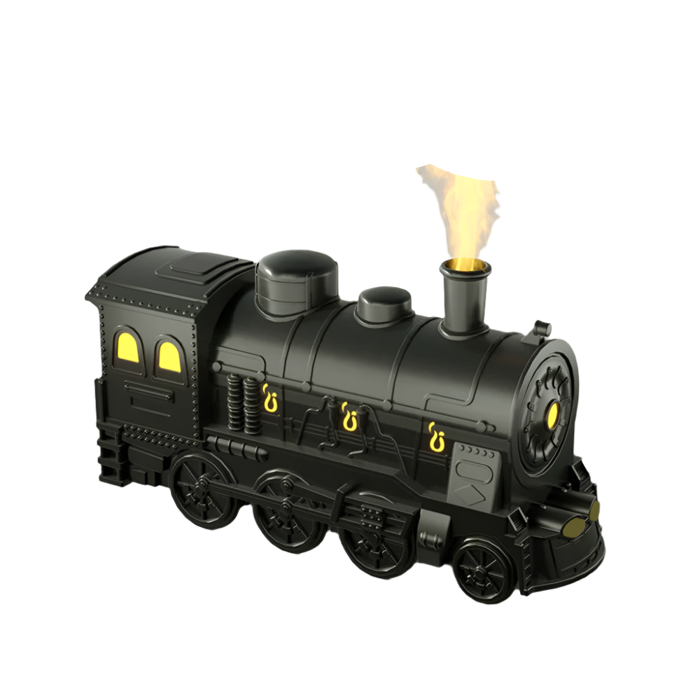 300ml Mini Train-Shaped Essential Oil Diffuser with Type-C USB & Remote