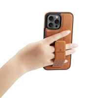 Luxury Leather Case with Invisible Wristband for iPhone 15 Series