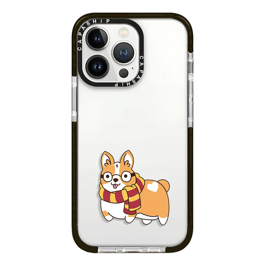 Cute Cartoon Corgi Dessert Soft TPU Shockproof Case for iPhone 16 Series