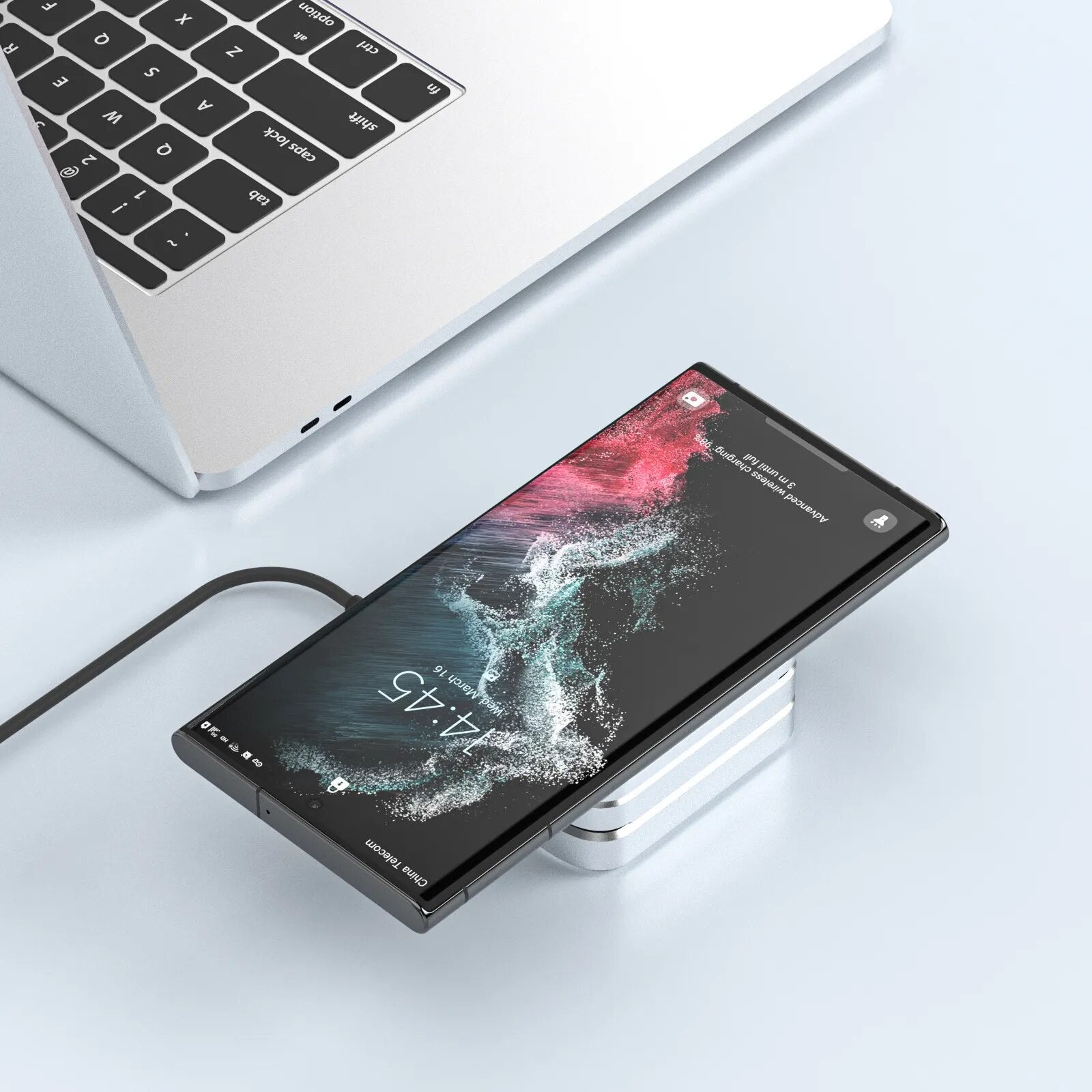 MOSHOU 3-in-1 Wireless Charging Station: Fast Charger Pad and Dock