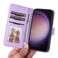 2-in-1 Detachable Magnetic Wallet Leather Case with Card Slot for Samsung Galaxy S24 Series