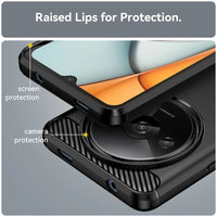 Carbon Fiber Silicone Rubber TPU Case for Xiaomi Redmi A3X Series