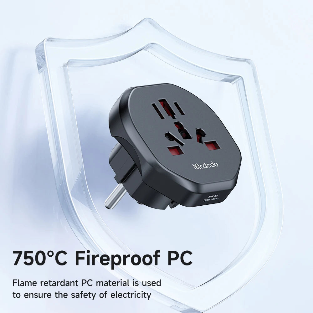 Mcdodo Universal High-Quality AU US UK to EU AC Wall Socket Converter