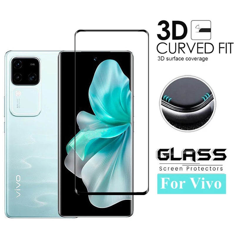 Full Coverage Tempered Glass Screen Protector for Vivo V30