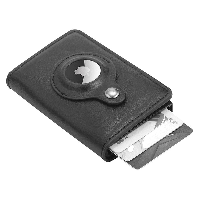 YKSOM Carbon Fiber AirTag Wallet with Business ID Credit Card Holder